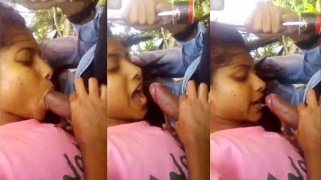Desi Sexy Girl Blowjob Video in Park Fucking Deeper