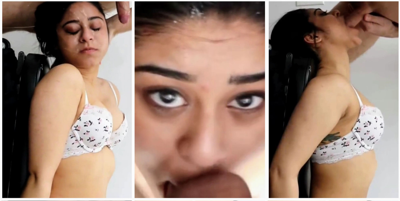 desi girl deep throat blowjob cum on her face